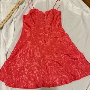 Vintage Gold Label Victorias Secret Coral Nightie Slip Dress With Buttons